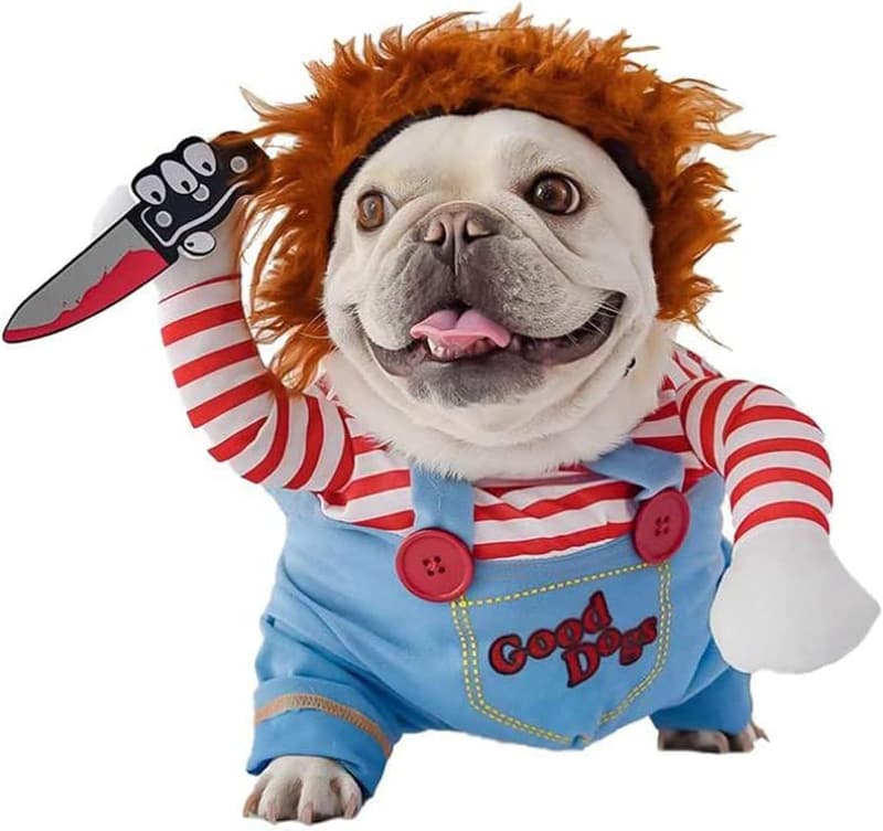 Halloween Dog Costume - Funny Deadly Doll Outfit for All Sizes