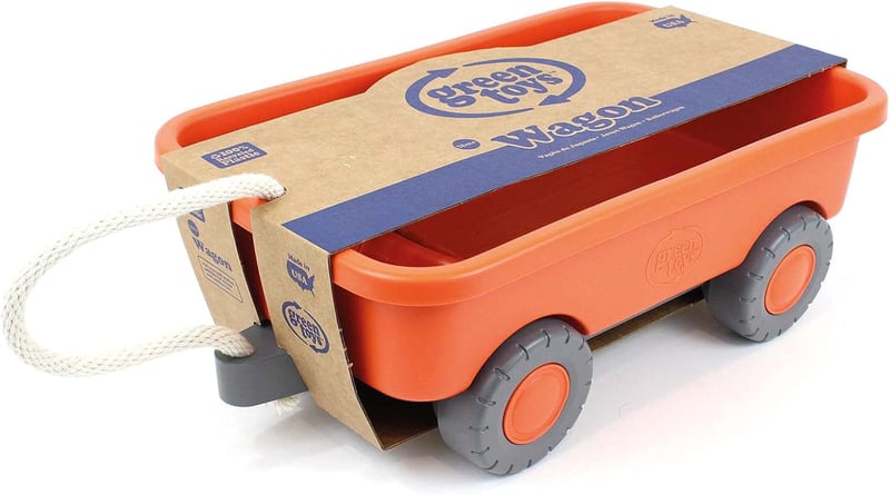 Kids Outdoor Wagon - Orange, Eco-Friendly, BPA-Free, Dishwasher Safe