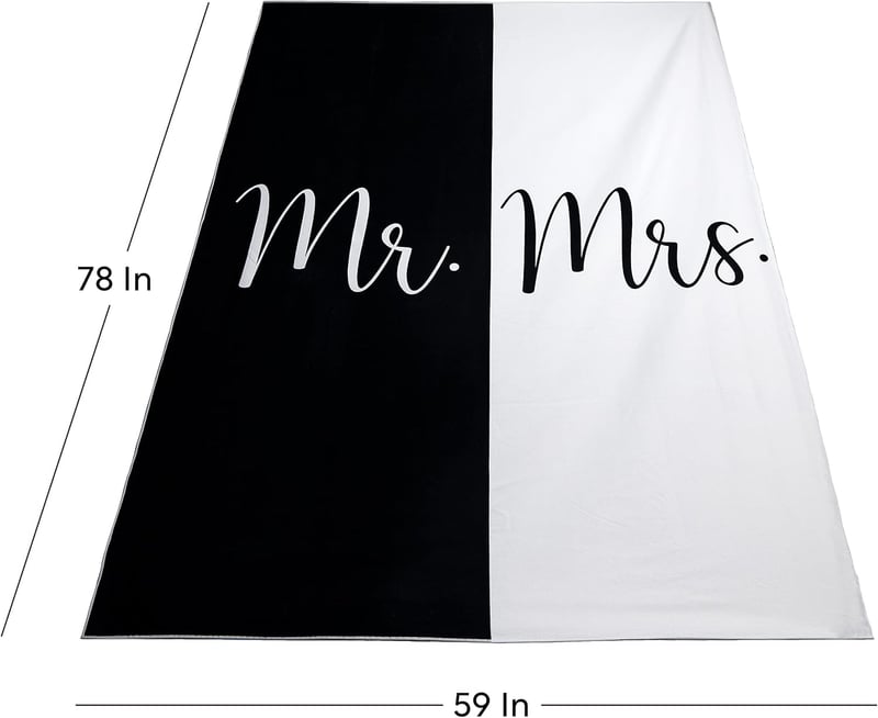 Just Married Beach Towel Set for Newlyweds - Travel-Friendly