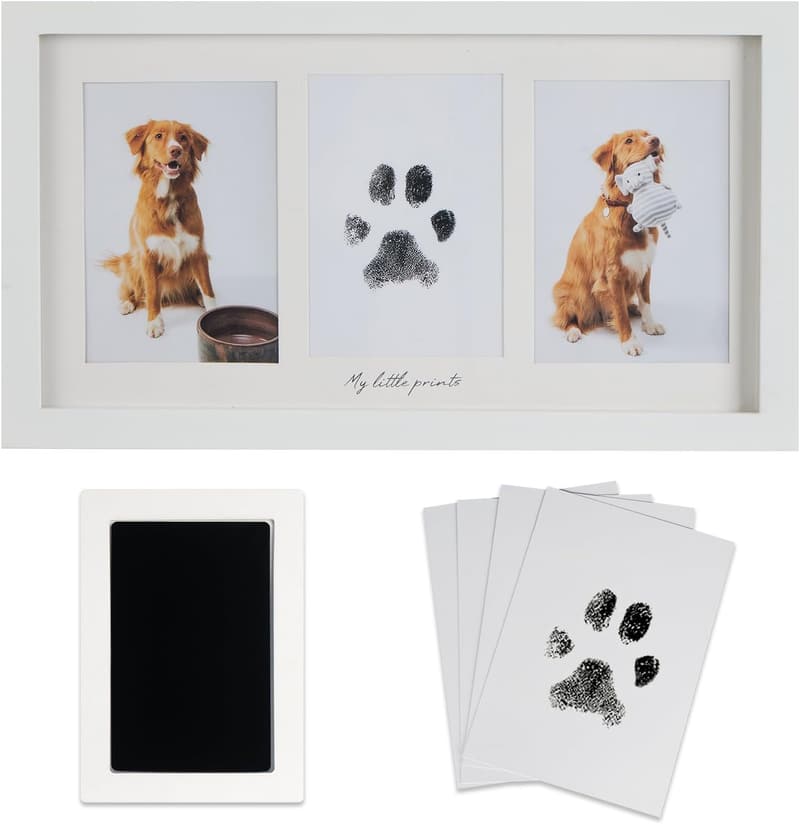 Pet Memorial: Premium Wooden Paw Print Frame Kit