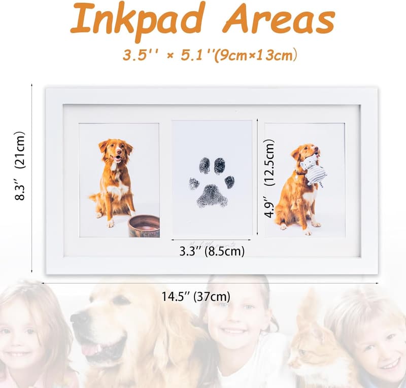 Pet Memorial: Premium Wooden Paw Print Frame Kit