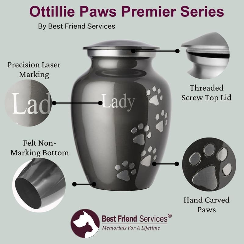 Personalized Pet Urn for Dogs & Cats - Small Ardent Pink
