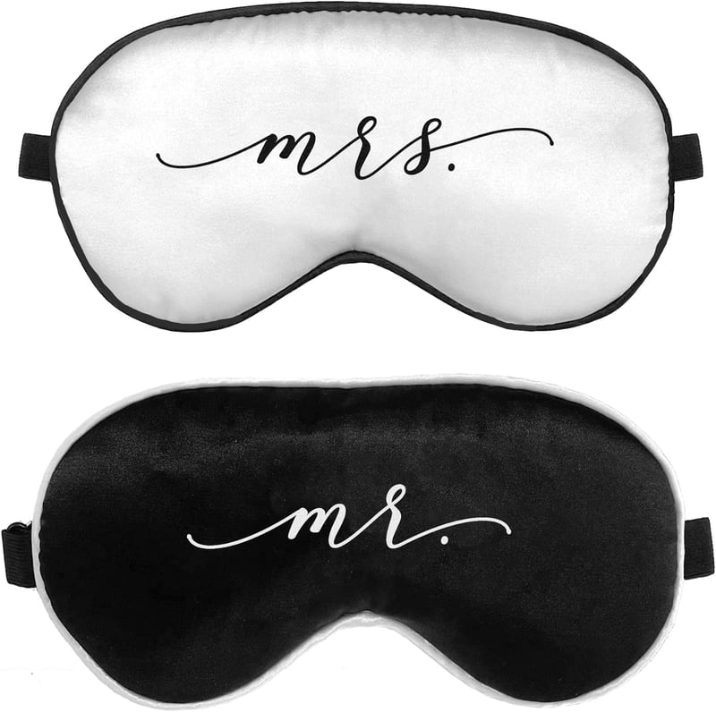 Honeymoon Sleep Masks Set | Satin Mr. & Mrs. Gift for Couples