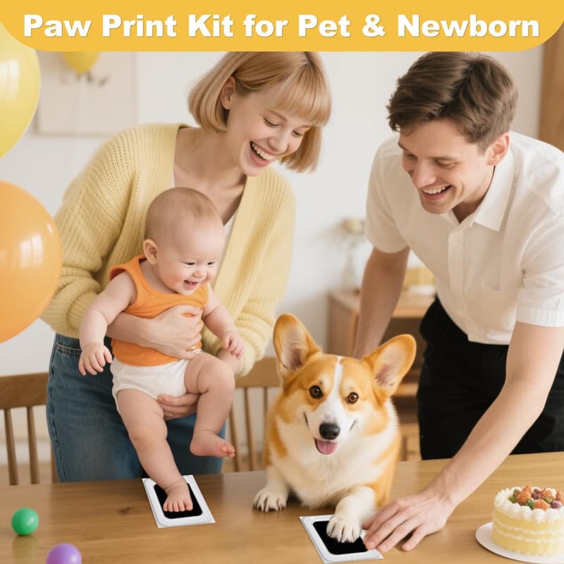 Inkless Paw Print Kit for Dogs & Cats - Mess-Free Keepsake Gift