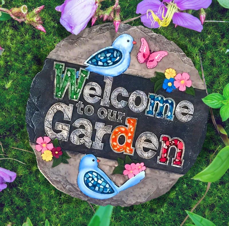 Dogs Leave Pawprints Garden Stepping Stone Decor