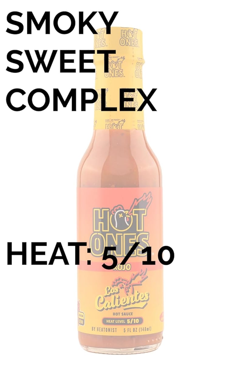 Los Calientes Rojo Hot Sauce - Natural Smoked Jalapeño & Habanero, 5 oz