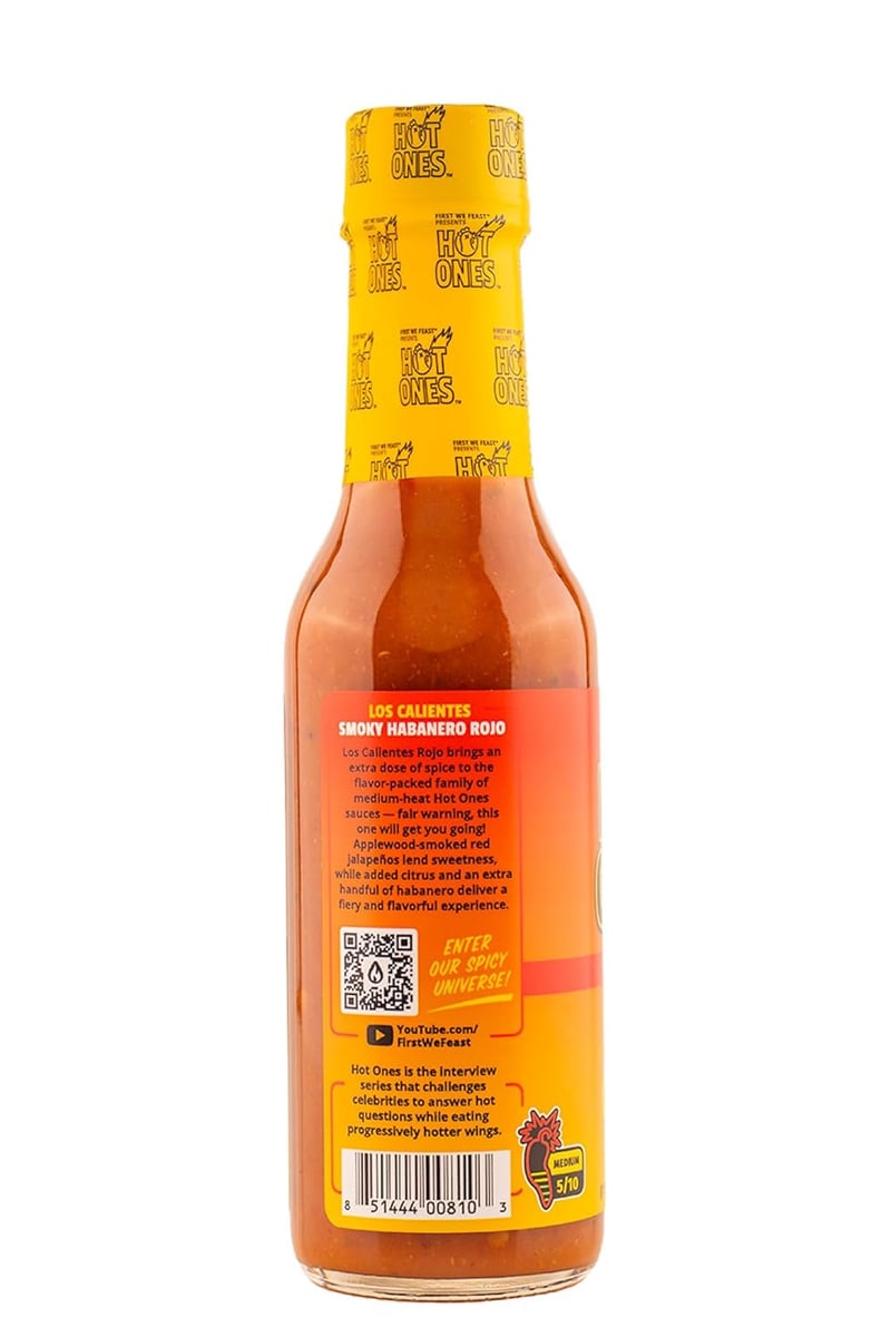 Los Calientes Rojo Hot Sauce - Natural Smoked Jalapeño & Habanero, 5 oz