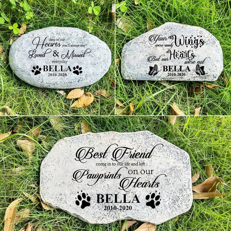 Personalized Pet Memorial Stone for Outdoor Gardens