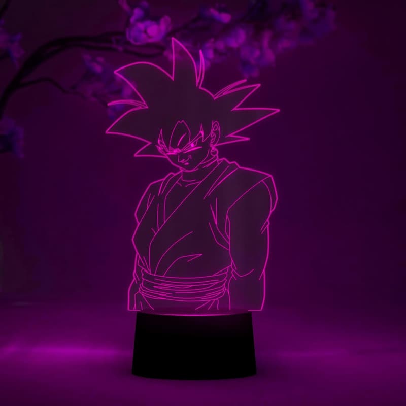 Goku Black 3D Anime Lamp - RGB LED Night Light for Otaku