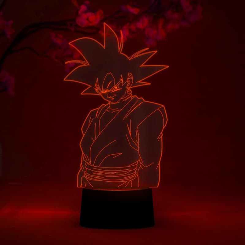 Goku Black 3D Anime Lamp - RGB LED Night Light for Otaku