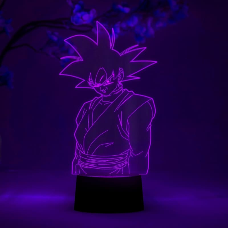 Goku Black 3D Anime Lamp - RGB LED Night Light for Otaku