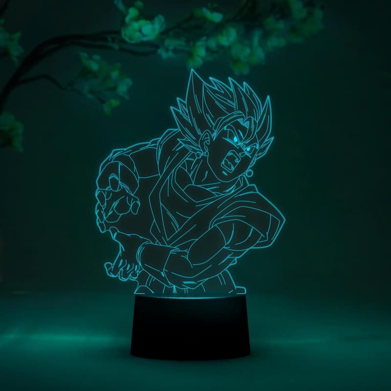 Super Saiyan Vegito 3D Anime Lamp with RGB LED – Night Light for Otaku
