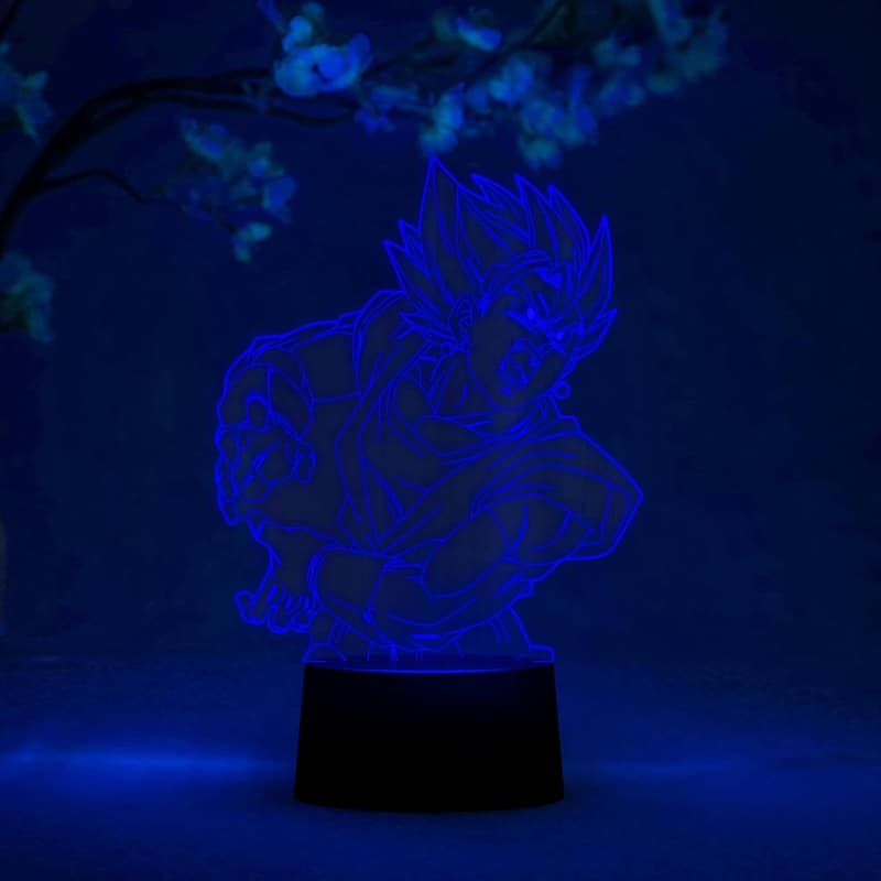 Super Saiyan Vegito 3D Anime Lamp with RGB LED – Night Light for Otaku