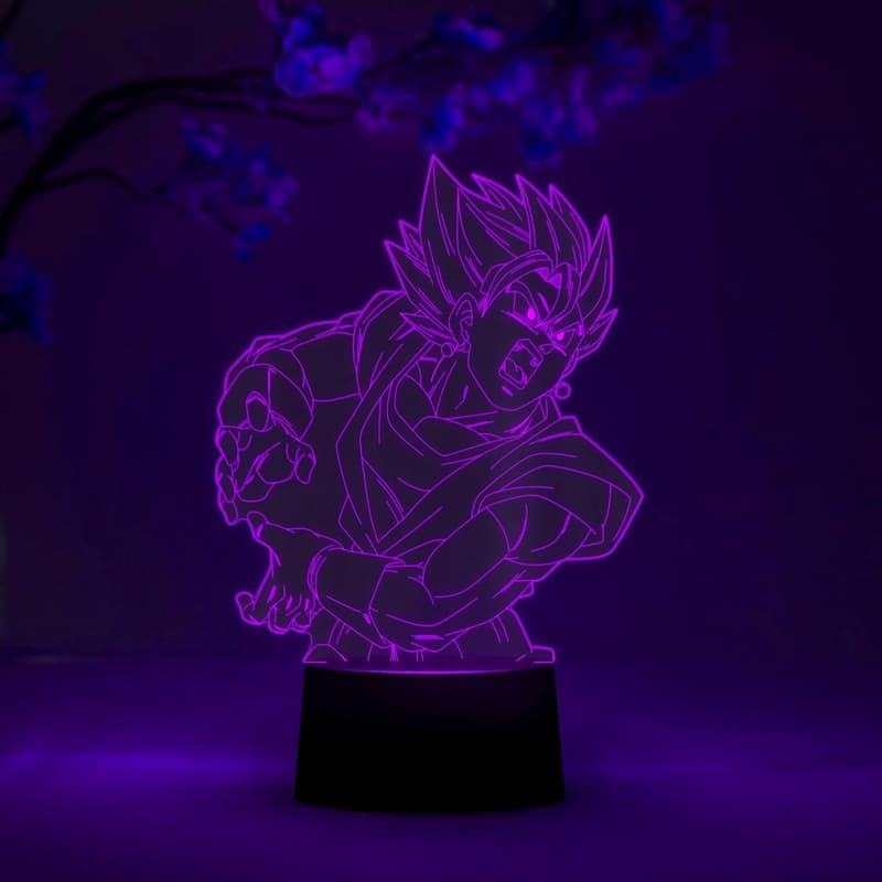Super Saiyan Vegito 3D Anime Lamp with RGB LED – Night Light for Otaku