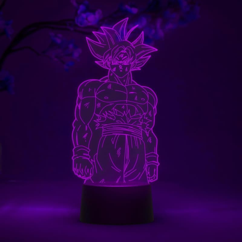 Goku Ultra Instinct Anime Lamp – 3D RGB LED Night Light