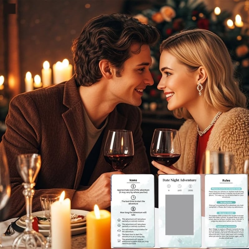Date Night Adventure Box with 40 Scratch-Off Activity Cards
