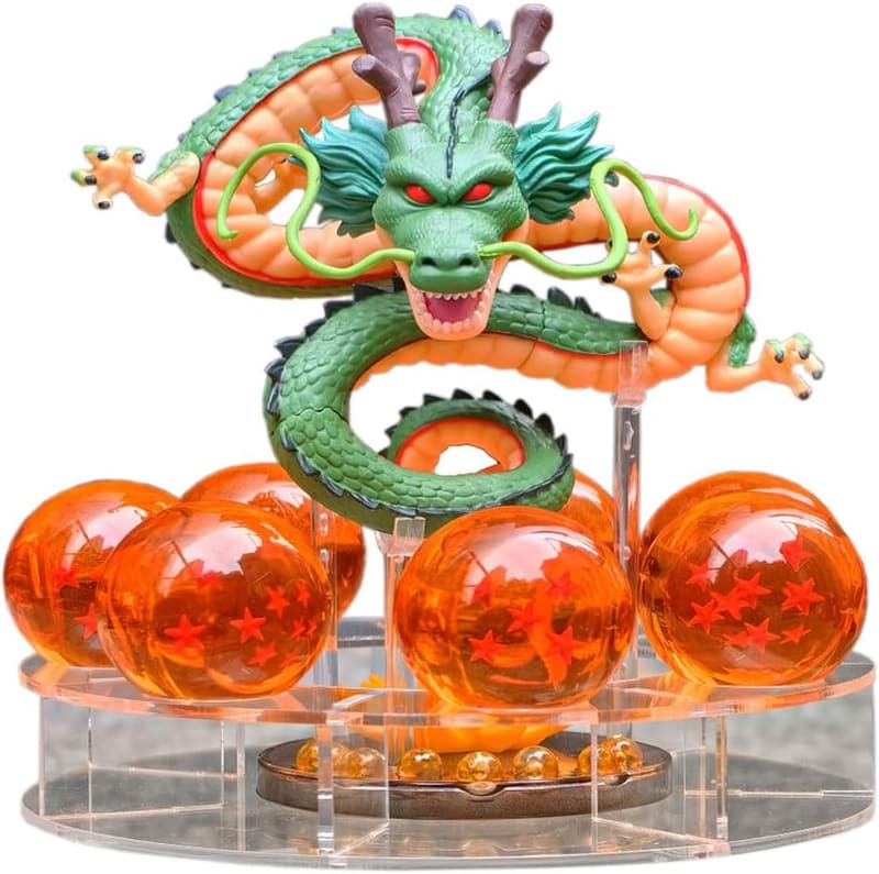 Shenron Resin Figure Set with Crystal Balls - Gift Boxed