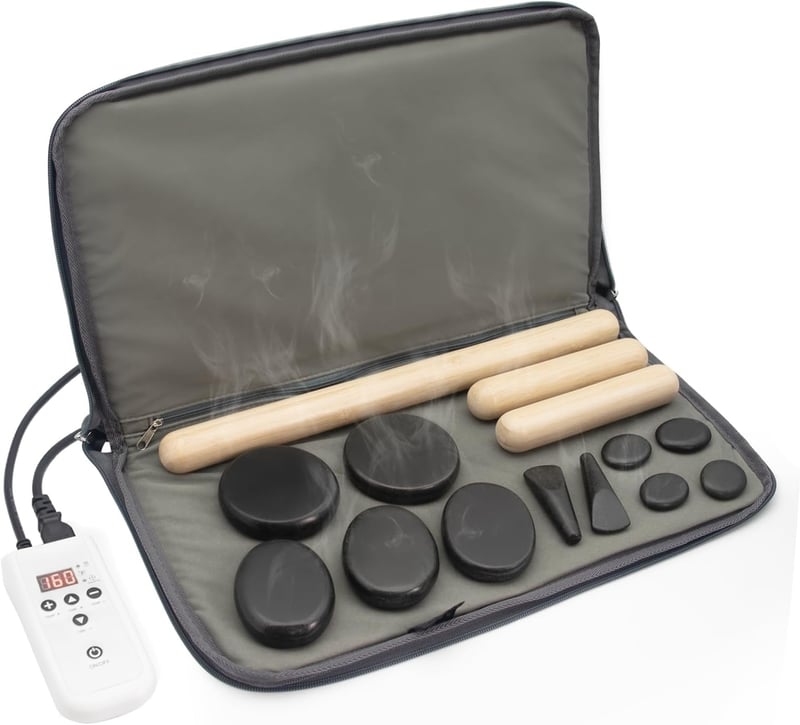 Massage Stones Set with Warmer Kit for Home Use