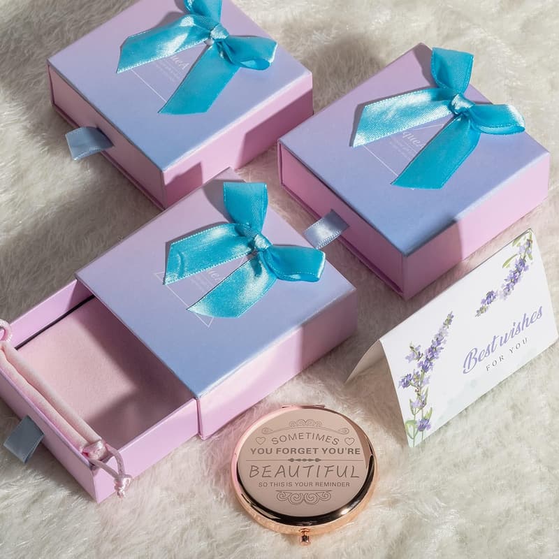 Birthday Gifts for Women - Rose Gold Compact Makeup Mirror
