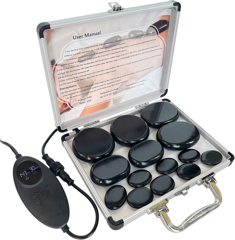 Basalt Hot Stone Massage Set with Temperature Regulator
