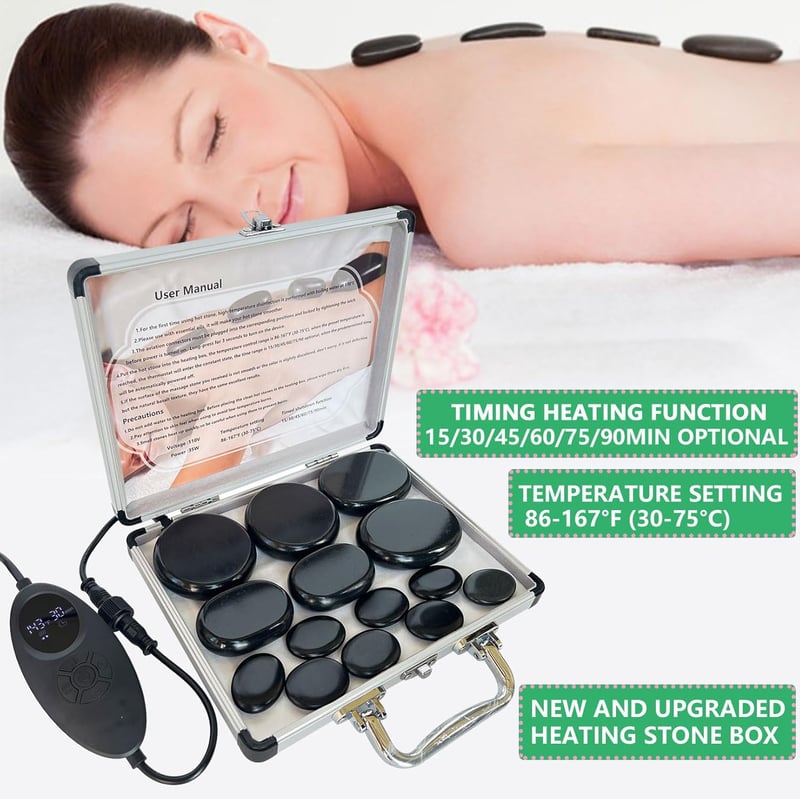 Basalt Hot Stone Massage Set with Temperature Regulator