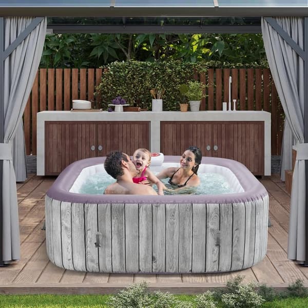 Portable Inflatable Hot Tub Spa for 4-6 People with 130 Jets