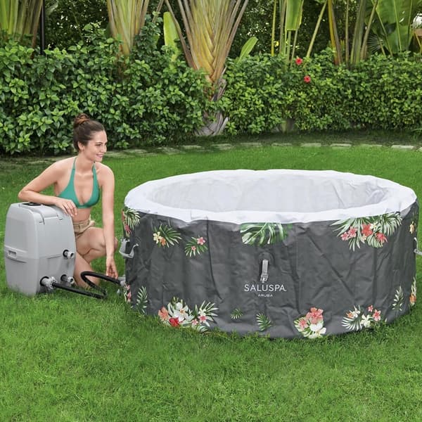 Portable Inflatable Hot Tub for 2-3 People with 110 AirJets