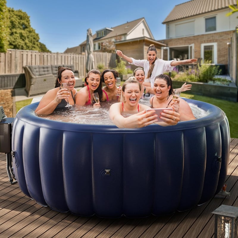 Portable Inflatable Hot Tub for 2-4 Persons with 146 Jets