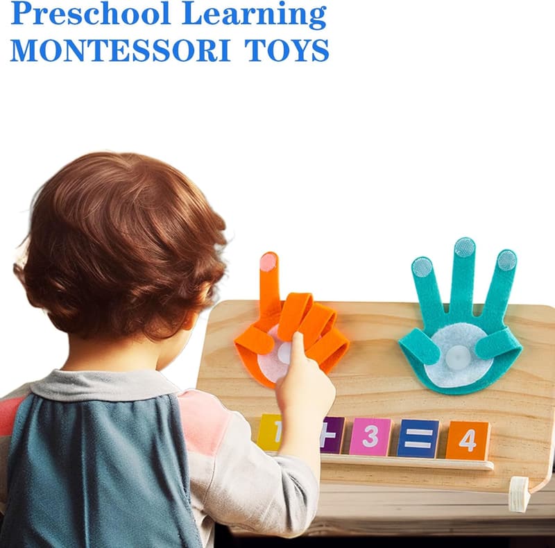 Double-Sided Montessori Math Counting Blocks for Toddlers