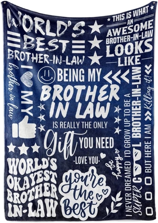 Funny Flannel Blanket for Brother-in-Law - Perfect Gift for Birthdays