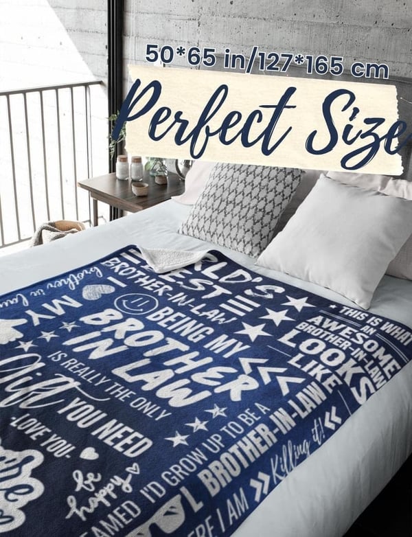 Funny Flannel Blanket for Brother-in-Law - Perfect Gift for Birthdays