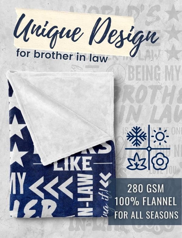 Funny Flannel Blanket for Brother-in-Law - Perfect Gift for Birthdays