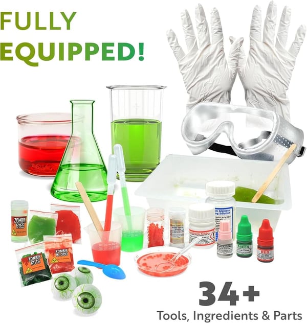 Zombie Poop DIY Science Kit for Kids 8+ - 34+ Experiments