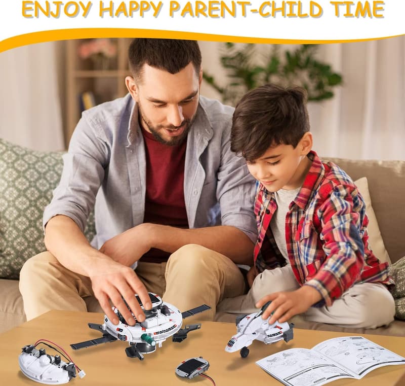 STEM Solar Robot Kit for Kids 8-12 | 6-in-1 DIY Educational Toy