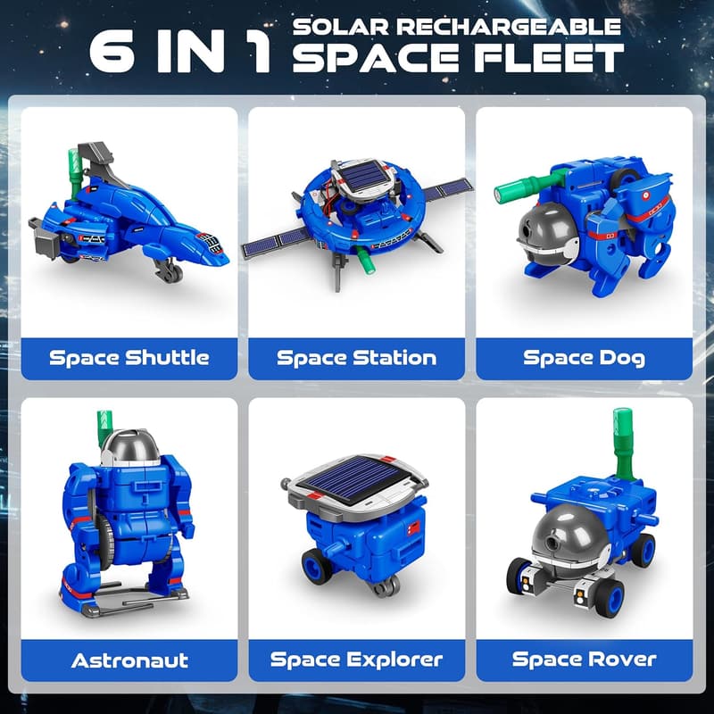 STEM Solar-Powered Robotics Kit for Ages 8-12