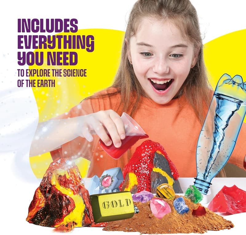 Earth Science Kit for Kids - Volcano Experiments for Ages 8-12