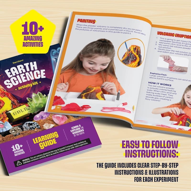 Earth Science Kit for Kids - Volcano Experiments for Ages 8-12
