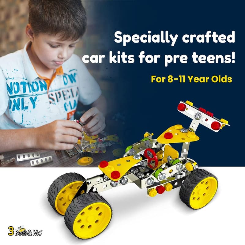 STEM Car Building Erector Toy Kit for Ages 8-11
