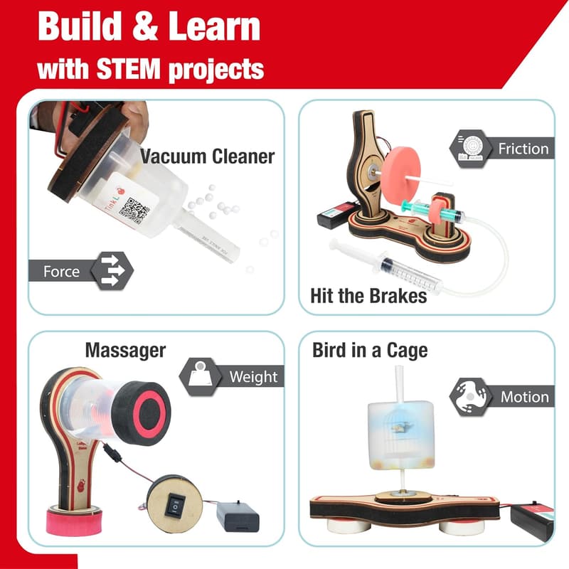 STEM Motor Machines Kit for Kids Ages 5-10