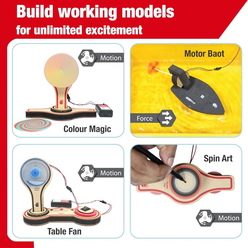 STEM Motor Machines Kit for Kids Ages 5-10
