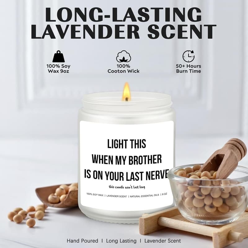 Humorous Candle for Sister-in-Law - Bridal Shower Gift