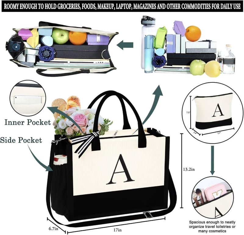 Birthday Tote & Makeup Bag Set for Women