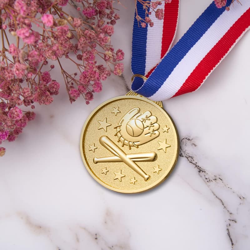 Baseball Medals Set – 12 Kids Sports Awards, 2 Inches