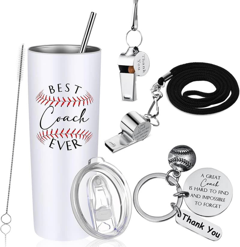 End of Season Graduation Gift Set for Coaches - 20 oz Tumbler & Keychain
