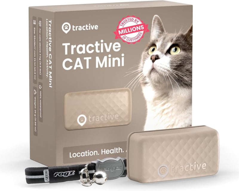 Cat GPS Tracker with Health Alerts & 7-Day Battery Life