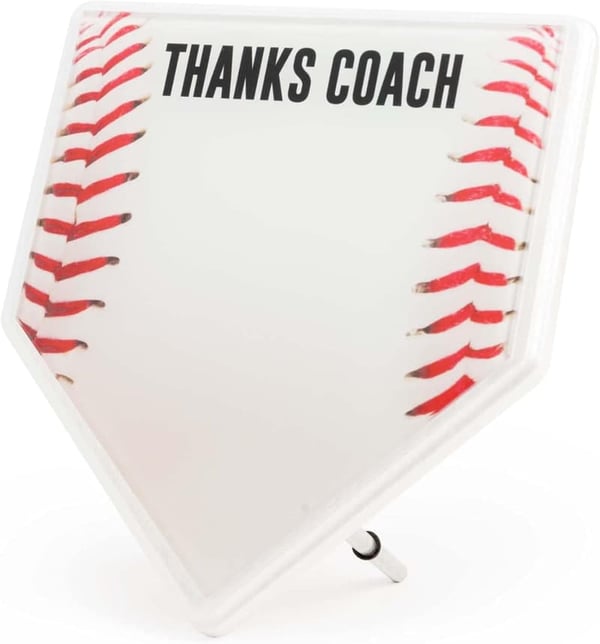 Thank You Coach Home Plate Plaque | Autograph Ready