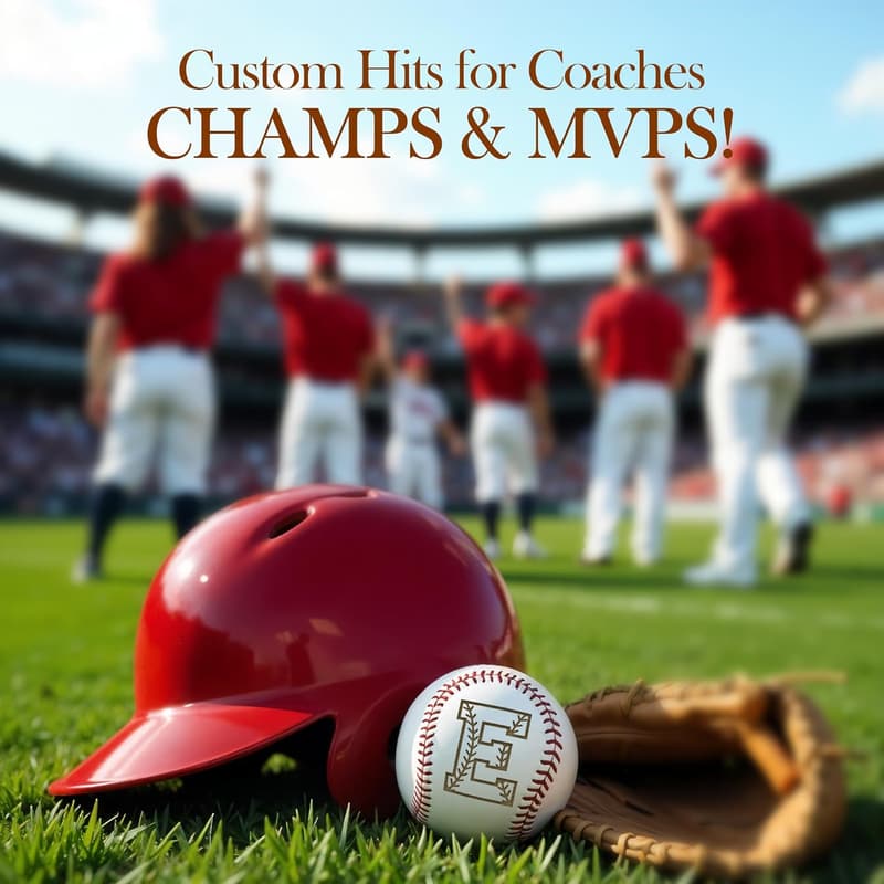 Personalized Engraved Baseball - Custom Gift for Coaches & Players