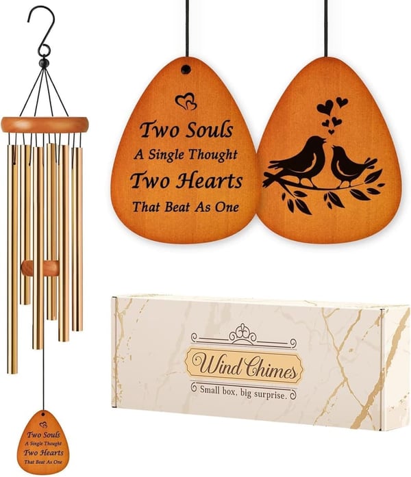 Couples' Wedding Wind Chime - Perfect Engagement & Bridal Shower Gift