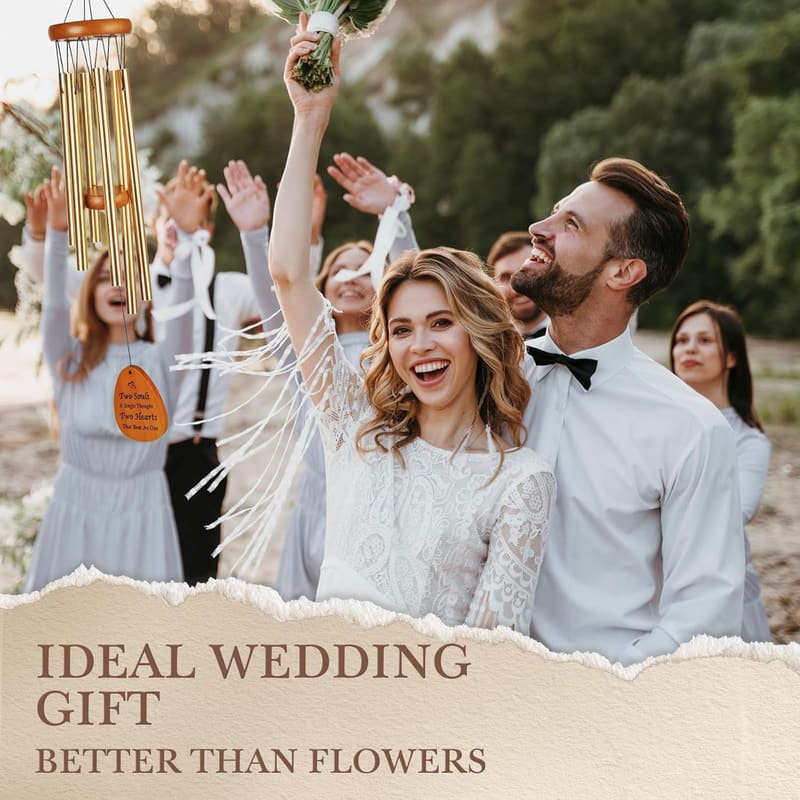 Couples' Wedding Wind Chime - Perfect Engagement & Bridal Shower Gift