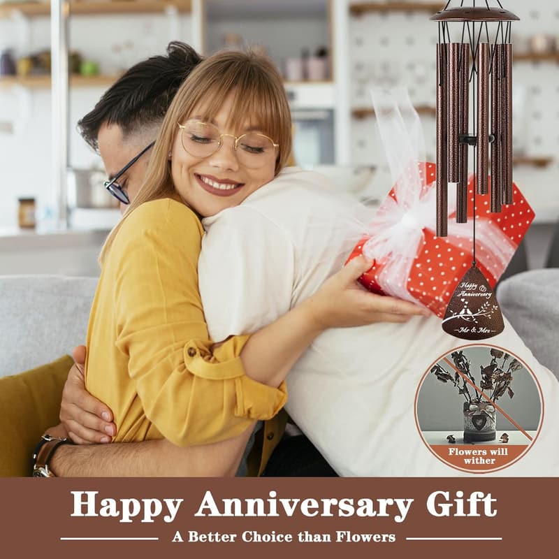 Anniversary Wind Chimes - Romantic Keepsake for Couples